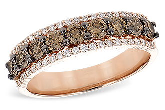 A318-53258: LDS WED RG .80 TW BROWN DIAS 1.00 TW