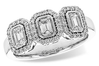 B319-43239: LDS DIA RG .54 EMERALD CUTS .80 TW