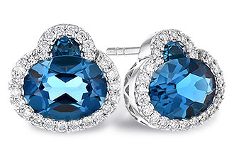 C318-52303: EARR 2.60 TW LONDON BLUE TOPAZ 2.81 TGW