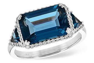 E235-75039: LDS RG 4.60 TW LONDON BLUE TOPAZ 4.82 TGW (12x8MM)