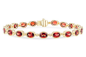 F319-38694: BRACELET 9.22 TW GARNET 9.26 TGW