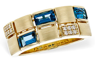 F320-34157: LDS RG .94 LONDON BLUE TOPAZ 1.00 TGW