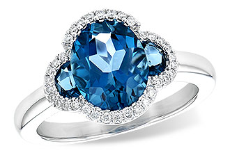 H235-78693: LDS RG 3.04 TW LONDON BLUE TOPAZ 3.20 TGW