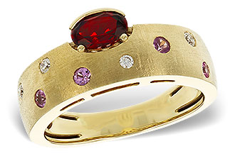 M320-34157: LDS RG .58 MULTI CLR (GAR & PINK SAPP) .66 TGW